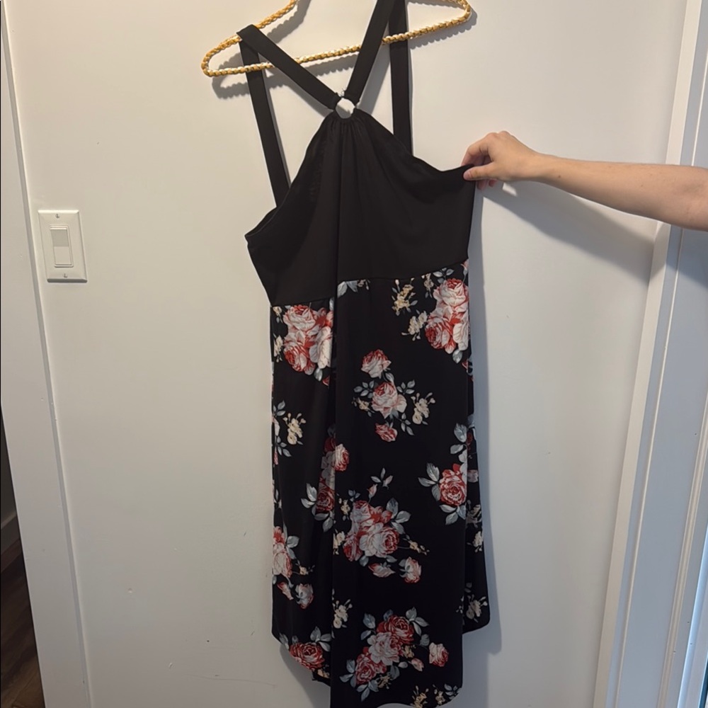 Floral Black Dress